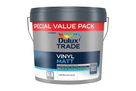 Dulux Trade Vinyl Matt 7.5L Pure Brilliant White