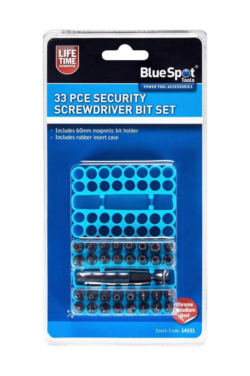 Bluespot 33pc Security Screwdriver Bit Set 14151