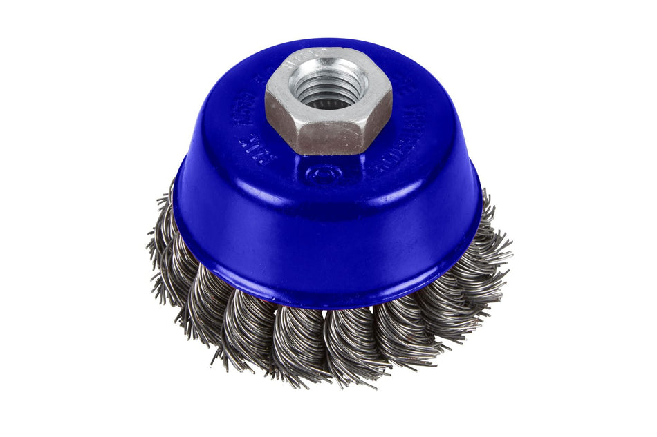 Bluespot 75mm (3") M14 X 2 Twist Knot Wire Cup Brush 19215