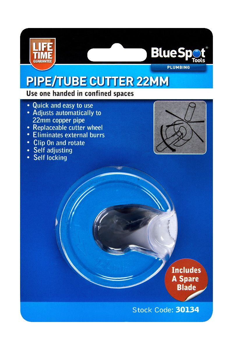 Bluespot 22mm Pipe Cutter + Extra Blade 30134