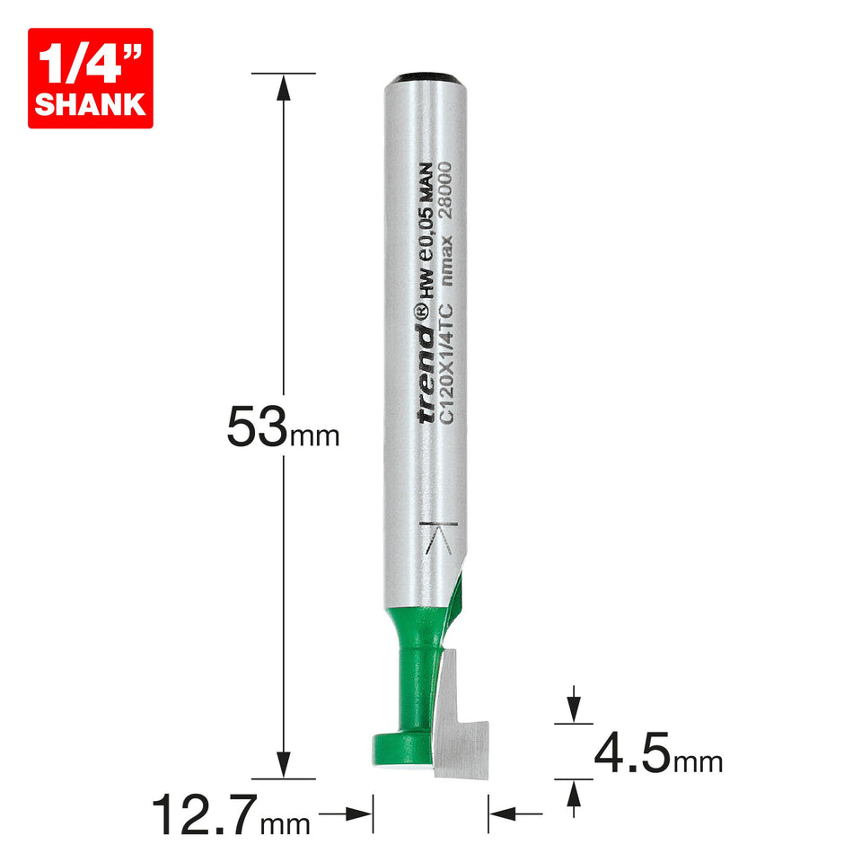 Trend C120X1/4TC - Keyhole 9.5mm diameter