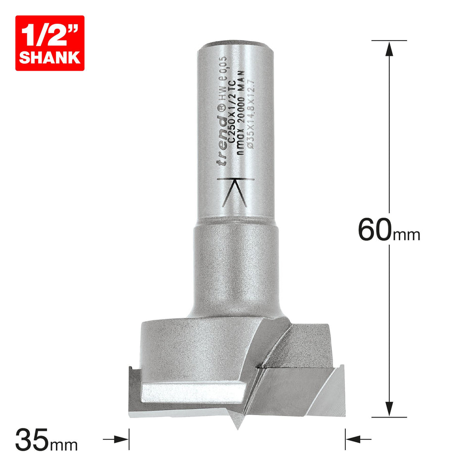 Trend C250X1/2TC - Router Hinge machine bit