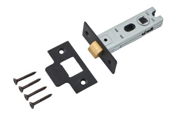 Eclipse Bolt Thru Tubular Mortice Latch 76mm Matt Black