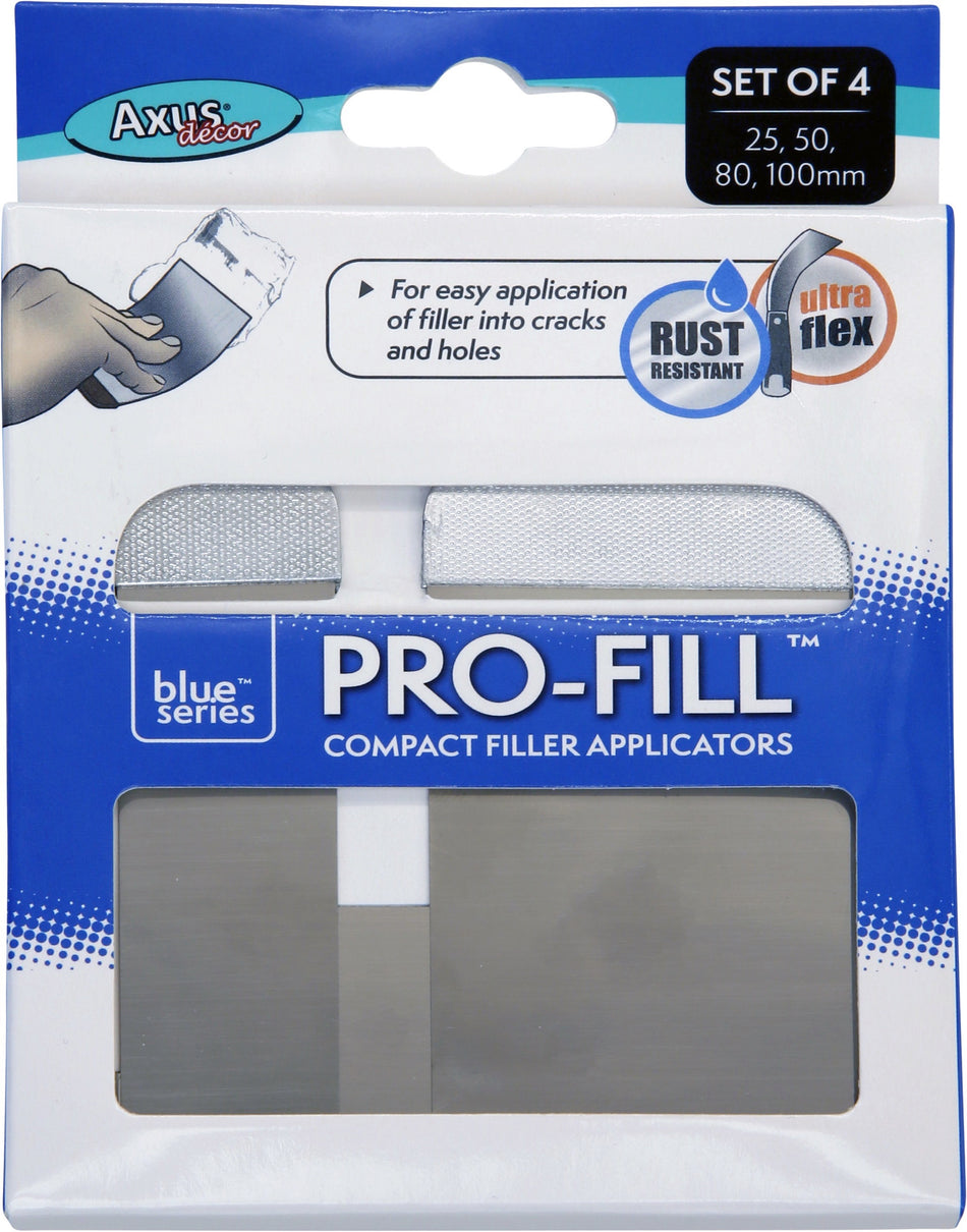 Axus Pro Fill Compact Filler Applicators (Blue Series) 25mm, 50mm, 80mm, 100mm AXU/FKS4
