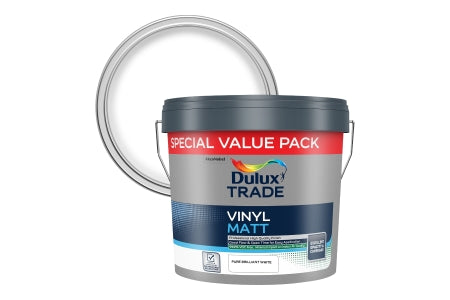 Dulux Trade Vinyl Matt 7.5L Pure Brilliant White