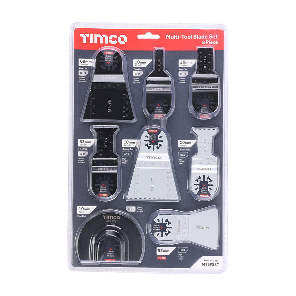 Timco Multi-Tool Blade Sets - 8 Piece Set