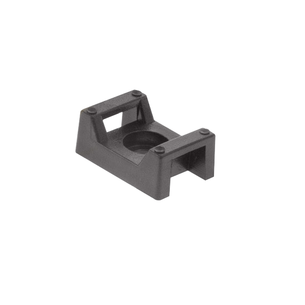 Cable Tie Cradle Black 4.9mm Hole 100pk QTBC