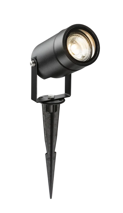 Knightsbridge SPIKEGUBK 230V IP65 GU10 Spike Light - Black