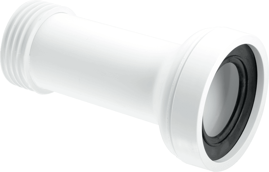 Mcalpine WC-CON2 Rigid WC Connector With Adjustable Length & Reduced End 90mm