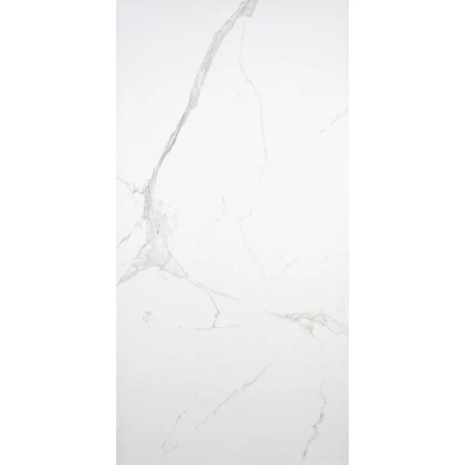Carrara Marble White 600mm x 1200mm Porcelain Tile (Box Of 3)