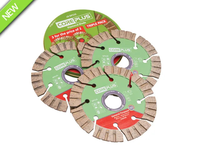 XMS25DB115 Coreplus115mm Diamond Blade Triple Pack