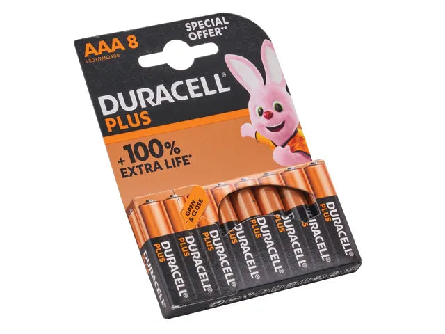 XMS25DURAAA8 Duracell AAA Plus Power 8 Pack