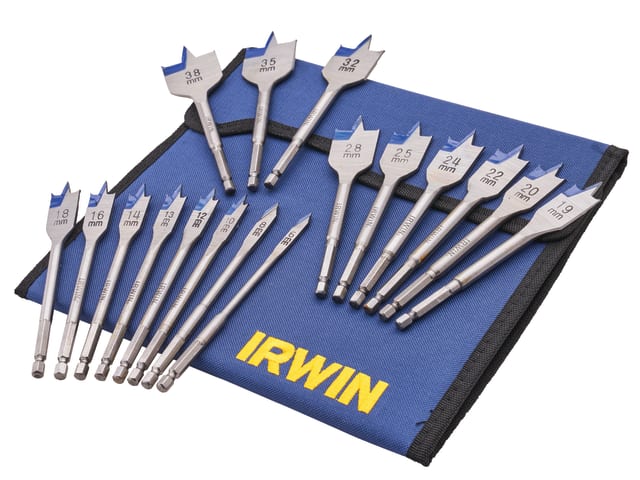 XMS25FLATBIT Irwin 17 Piece Flat Wood Bit Set