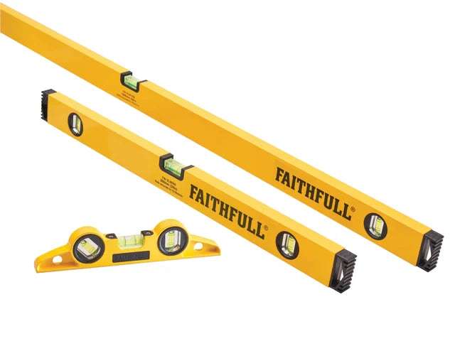 XMS25LEVEL3 Faithfull 3 Piece Level Set (240mm, 600mm 1200mm)