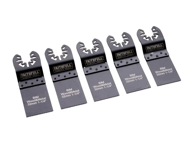 XMS25MULTI5 Faithfull 5 Piece Multi-Tool Blade Set
