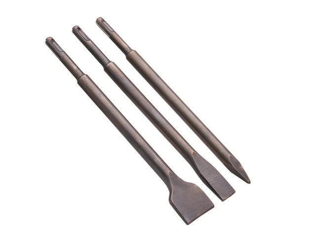 XMS25SDSSET Faithfull 3 Piece SDS+ Chisel Bit Set