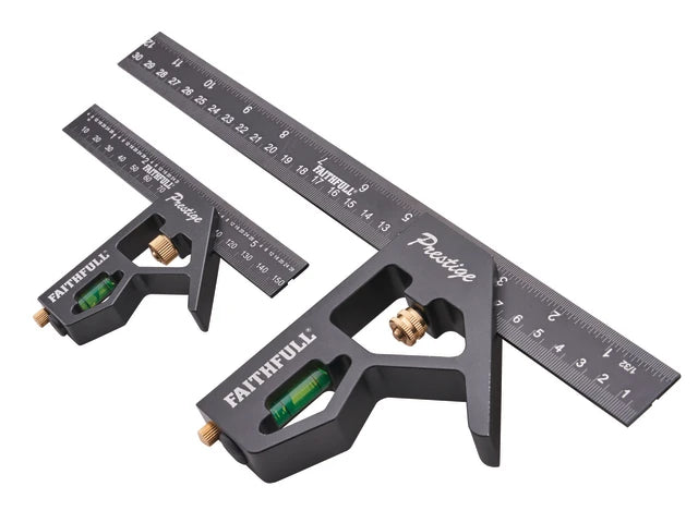 XMS25SQSET Faithfull 150mm (6in) & 300mm (12in) Combi Square Set
