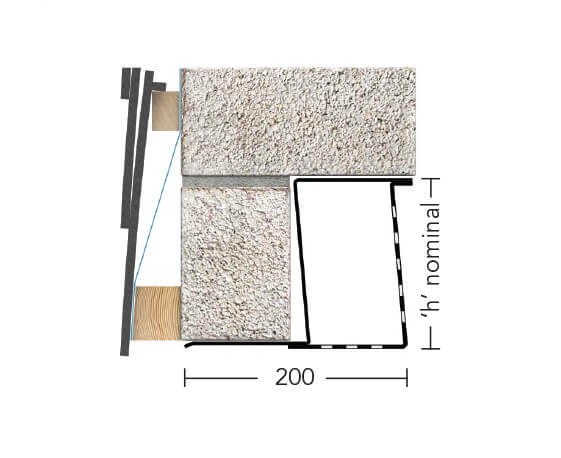 Keystone BOX/K-200 Solid Wall Box Lintel