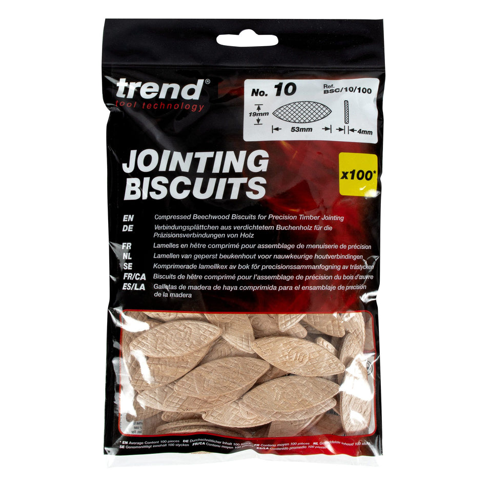 Trend BSC/10/100 - Trend No 10 Size Jointing Biscuits - 100 pack