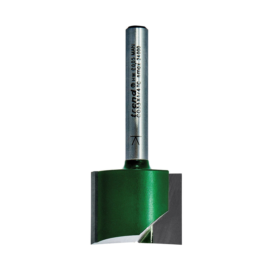 Trend C033X1/4TC - Two flute cutter 25.4mm diameter