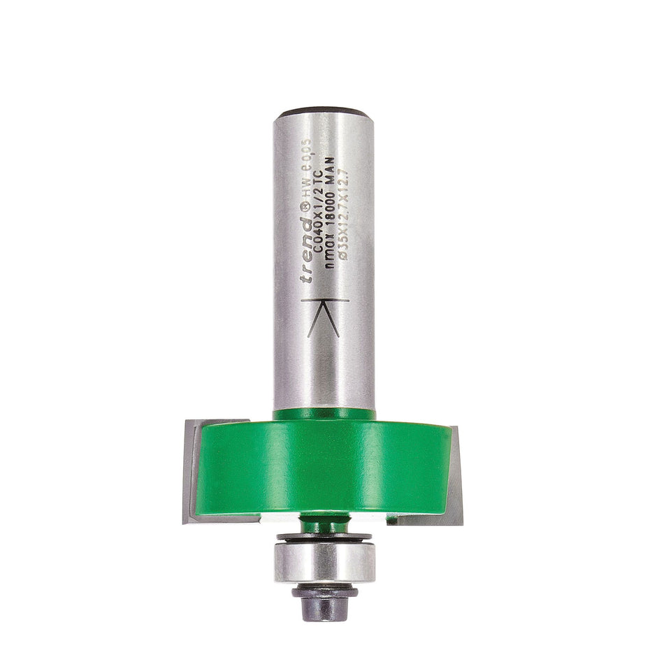 Trend C040X1/2TC - Self guided rebater 35mm diameter x 12.7mm cut