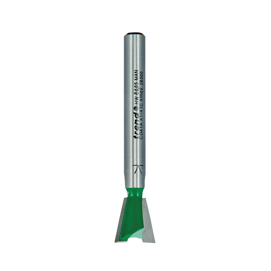Trend C041AX1/4TC - Dovetail cutter angle=104 degrees 12.7mm diameter