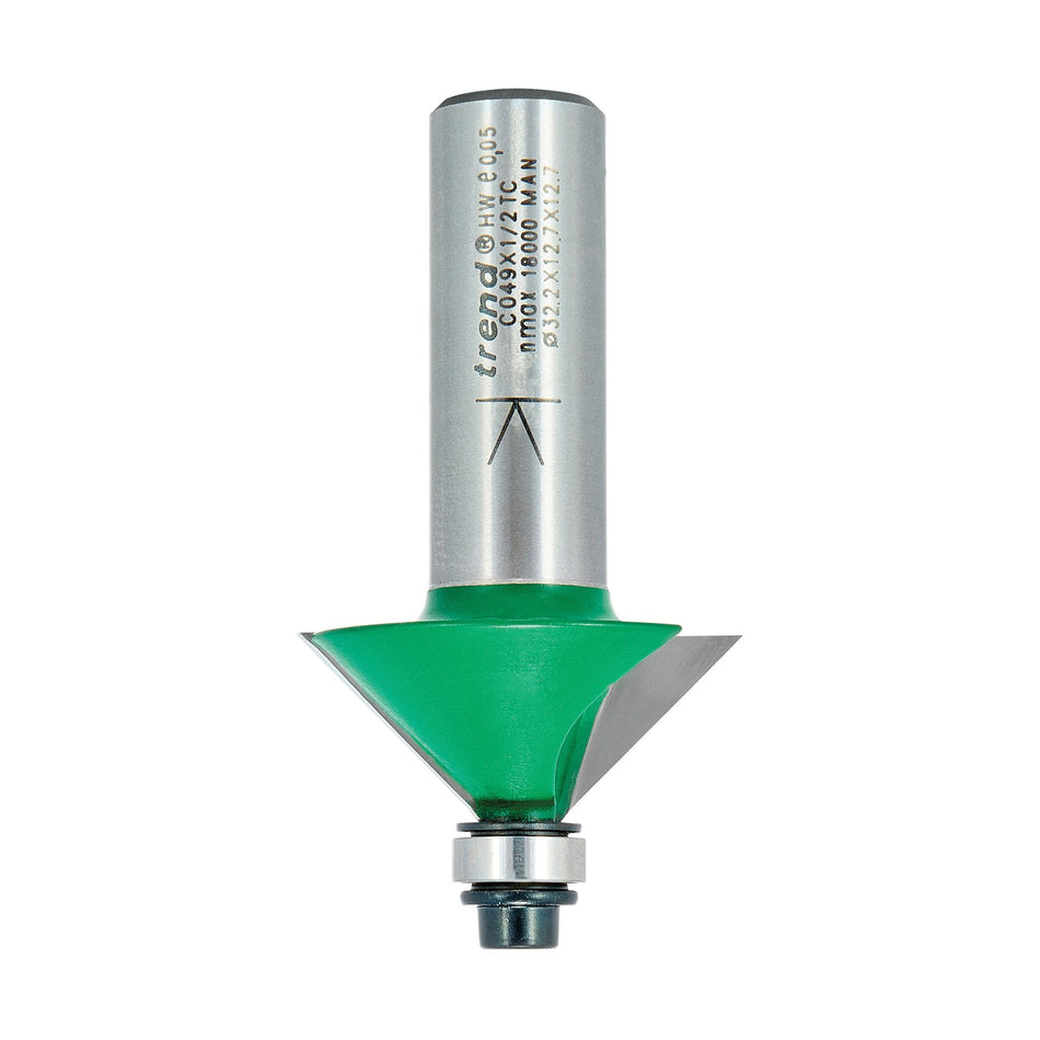 Trend C049X1/2TC - Self guided chamfer angle=45 degrees x 12.7mm Cut