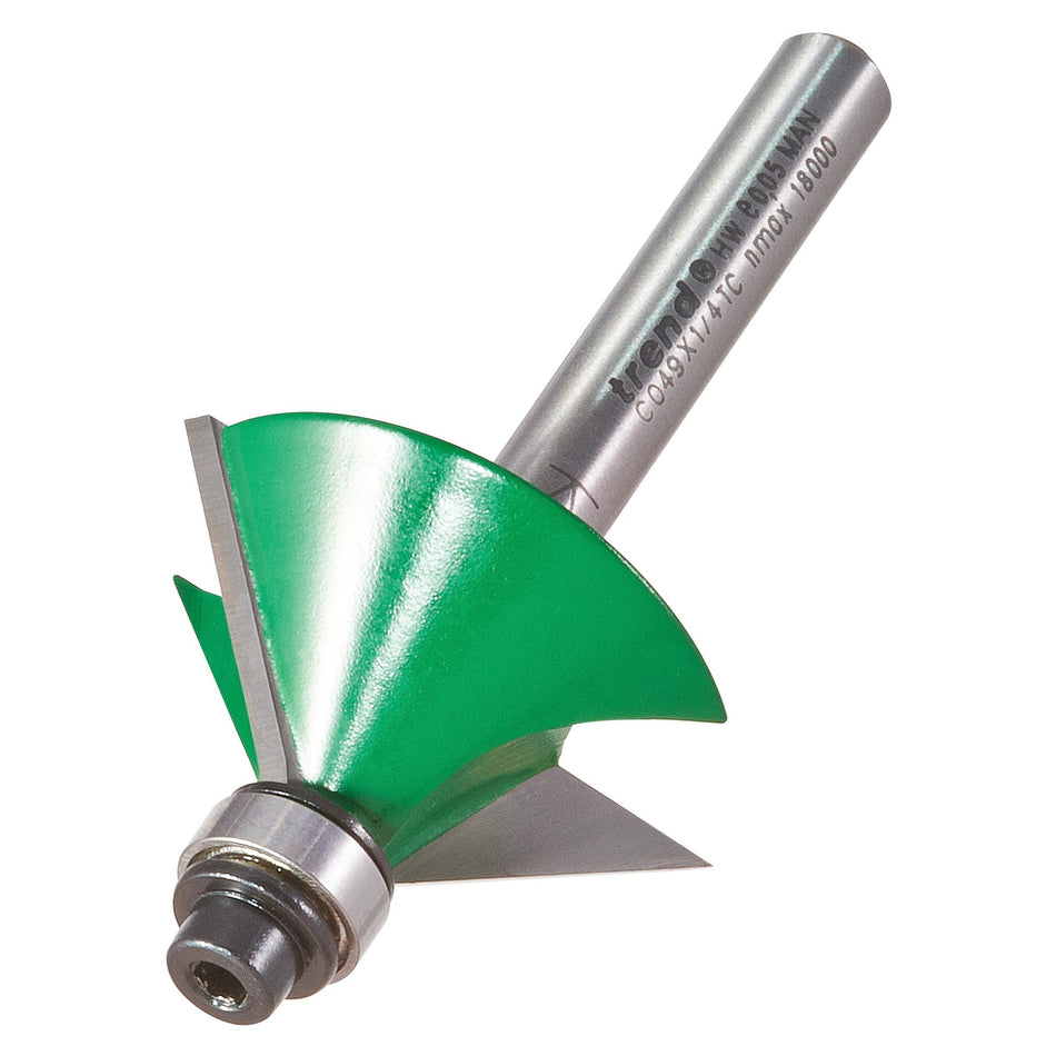 Trend C049X1/4TC - Self guided chamfer angle=45 degrees x 12.7mm Cut