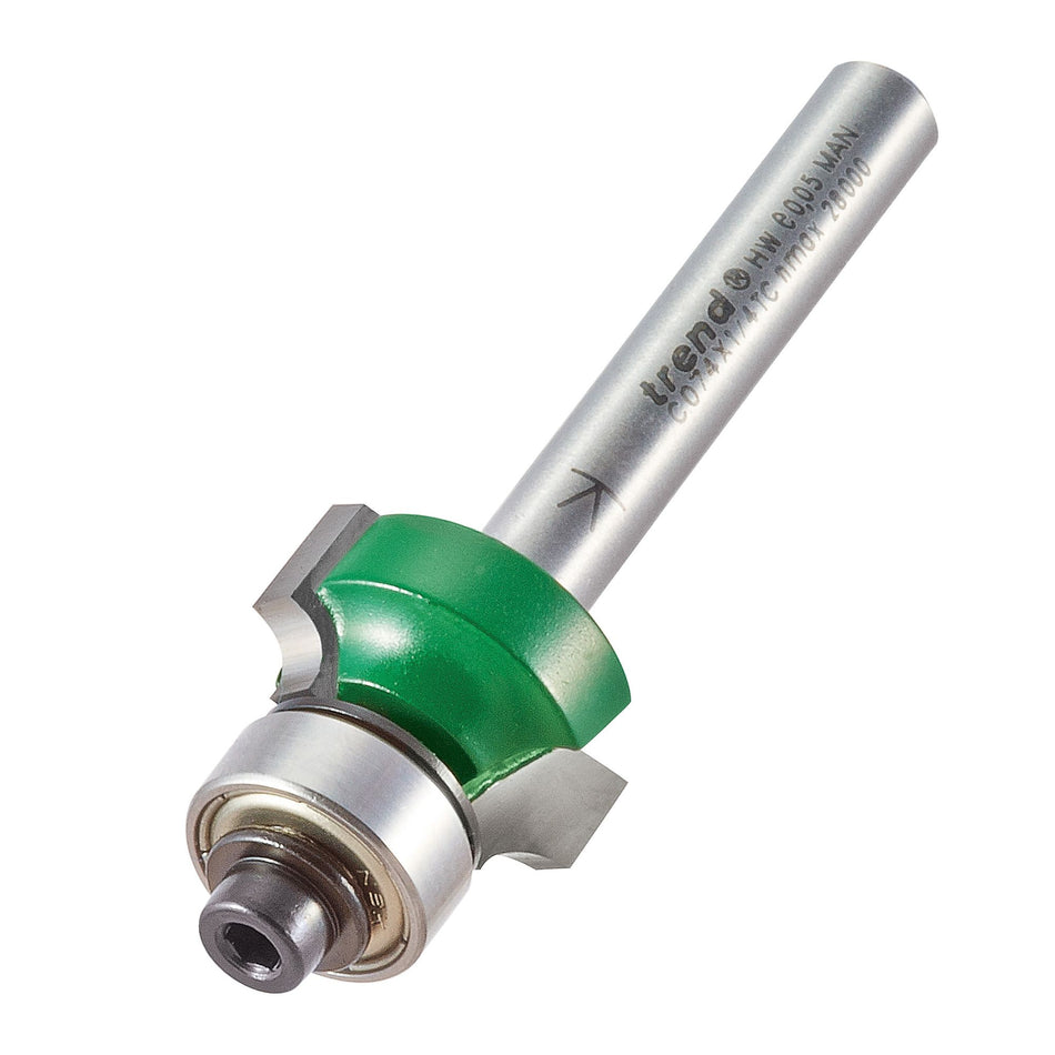 Trend C074X1/4TC - Rounding over 3.2mm radius x 9.5mm cut
