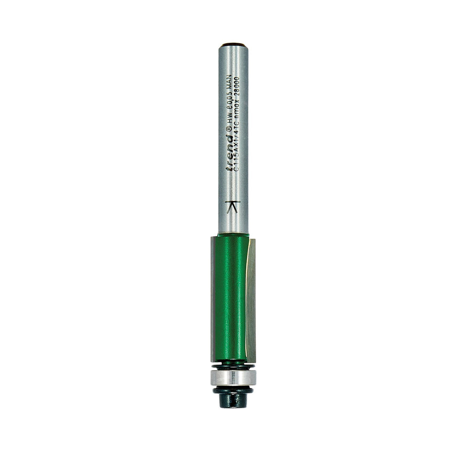 Trend C115AX1/4TC - Self guided trimmer 9.5mm diameter