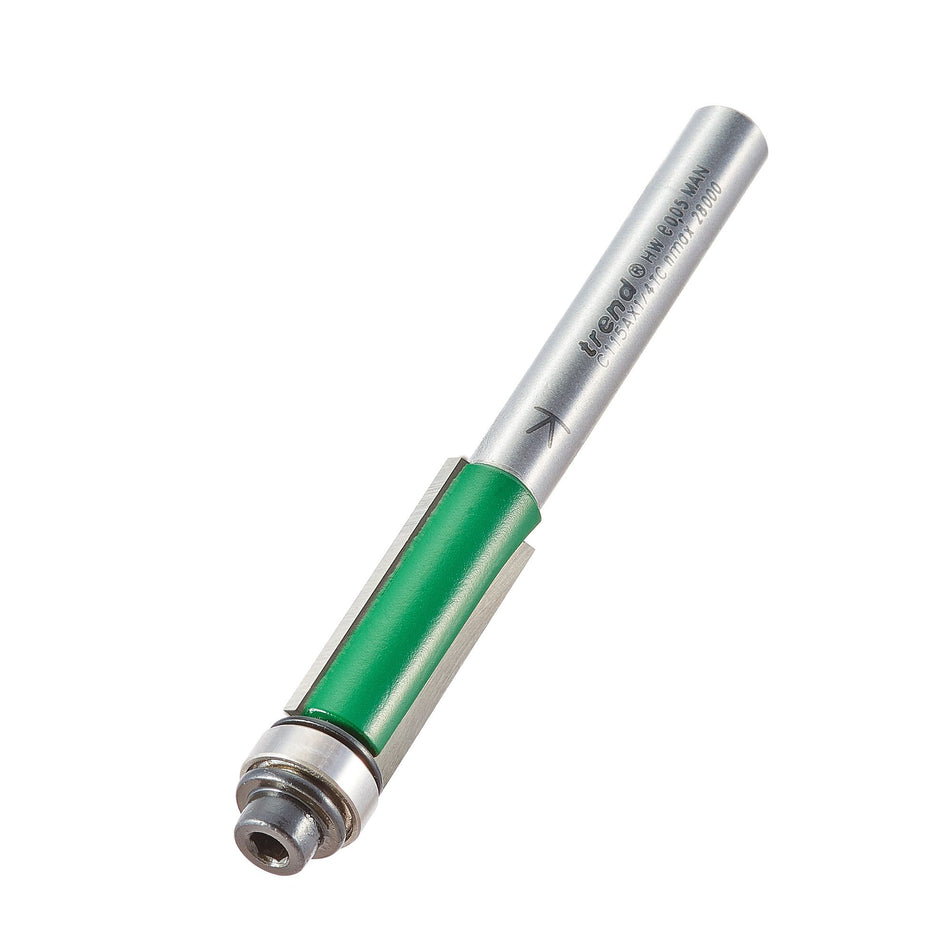 Trend C115AX1/4TC - Self guided trimmer 9.5mm diameter