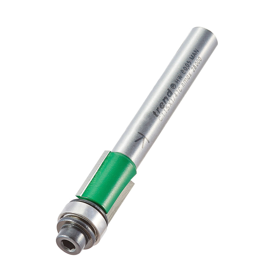 Trend C115X1/4TC - Self guided trimmer 9.5mm diameter