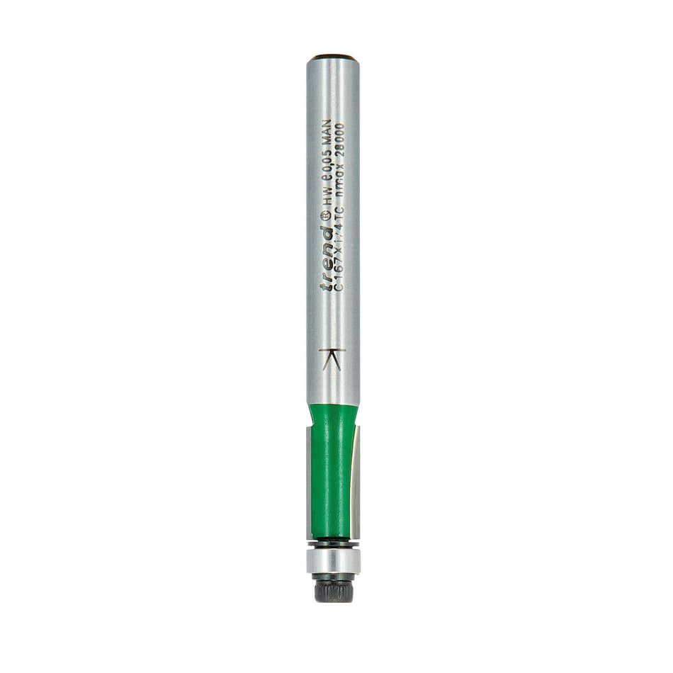 Trend C167X1/4TC - Guided trimmer 6.35mm diameter x 12.7mm