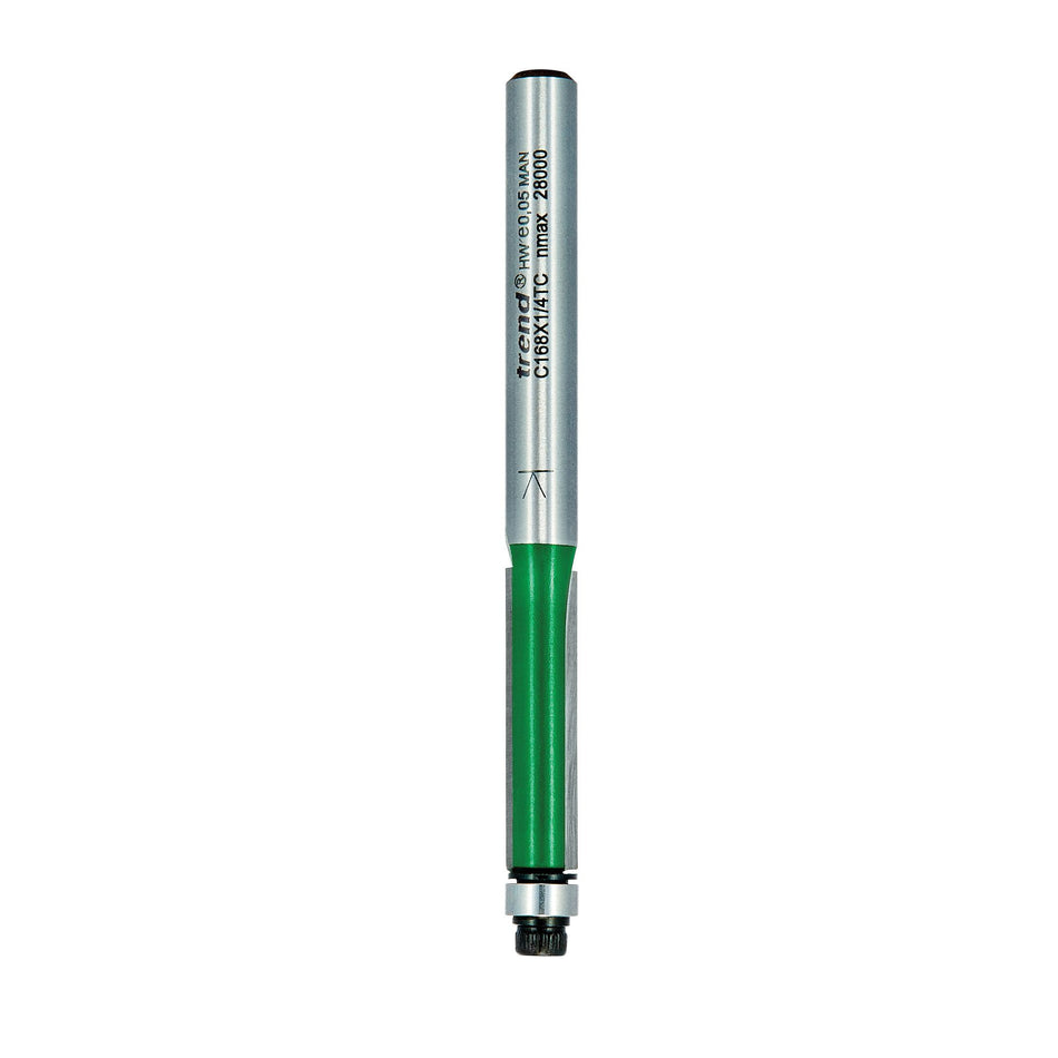 Trend C168X1/4TC - Guided trimmer 6.35mm diameter x 25.4mm