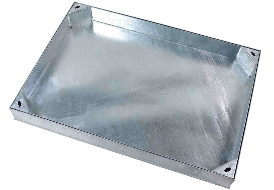 Manhole Cover Galv Block Pavior 900mmx600mm ALL STEEL 100MM Deep