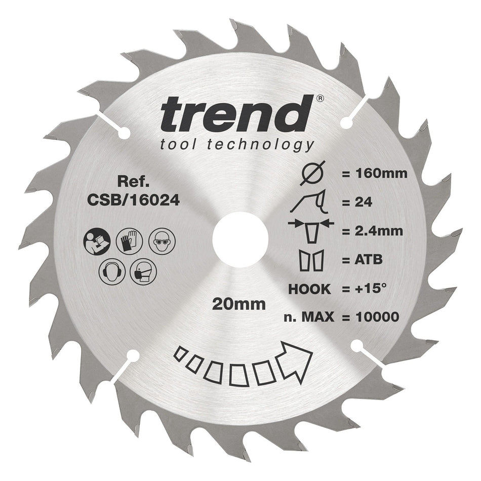 Trend Wood Circular Saw Blade 160mm x 20mm