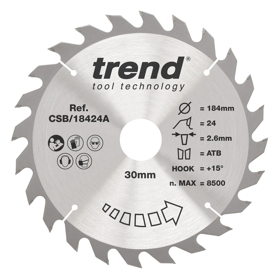 Trend Wood Circular Saw Blade 184mm x 30mm
