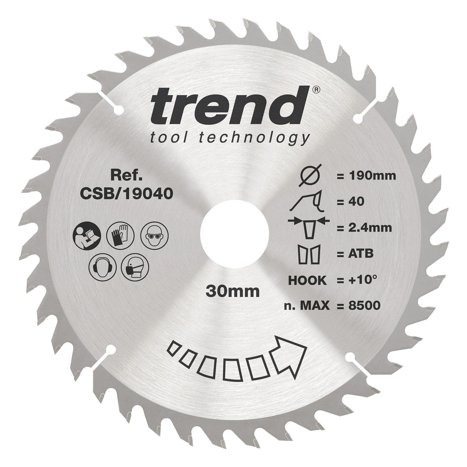 Trend Wood Circular Saw Blade 190mm x 30mm