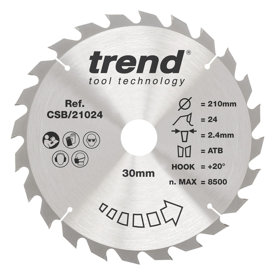 Trend Wood Circular Saw Blade 210mm x 30mm
