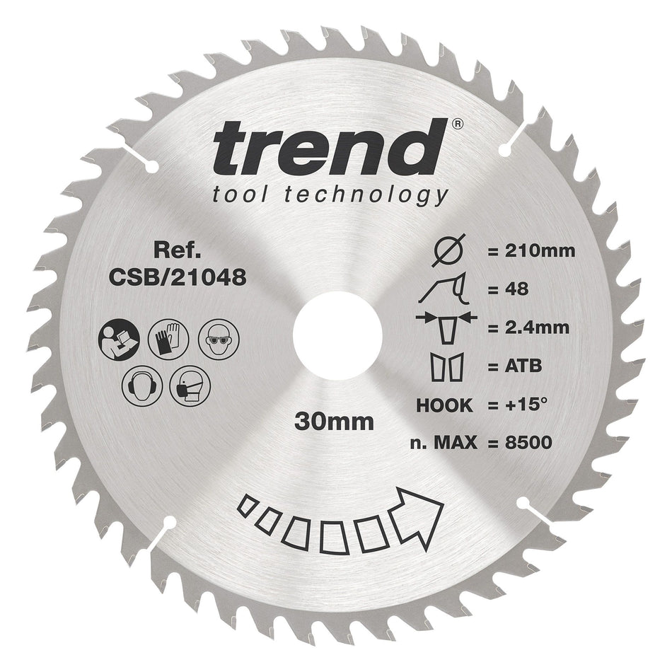 Trend Wood Circular Saw Blade 210mm x 30mm
