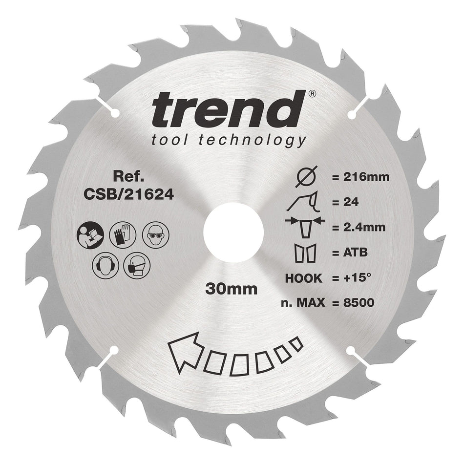 Trend Wood Circular Saw Blade 216mm x 30mm