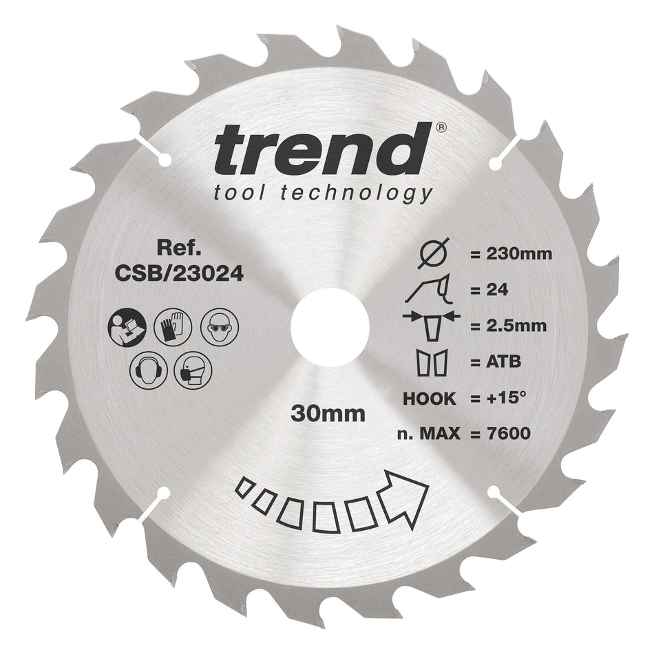 Trend Wood Circular Saw Blade 230mm x 30mm