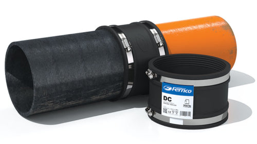 Fernco Drain Flexible Pipe Coupler 162mm - 162mm PVC to PVC DC165