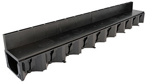 Aco Hexdrain HexDrain + SLOT DRAIN Channel BLACK PLASTIC B125 1mtr x 118mm x 173mm  (319561)