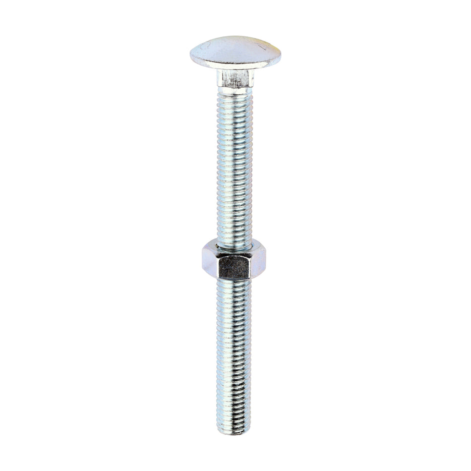 Carriage Bolts & Hex Nuts - Zinc M12 x 130 (10)