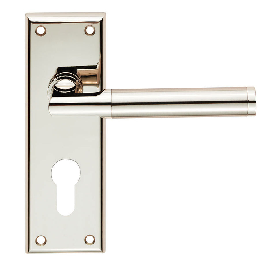 Serozzetta Sessanta Lever on Backplate Polished Nickel/Satin Nickel