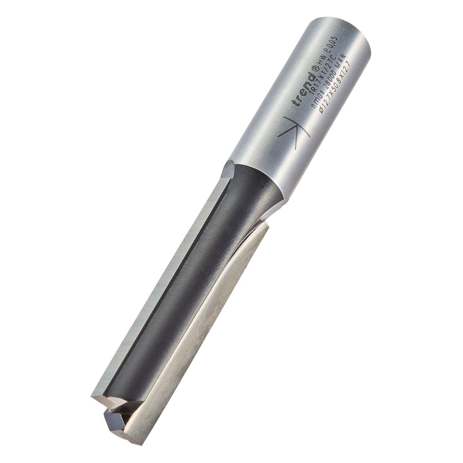 Trend TR17X1/2TC - Two flute cutter 12.7 diameter x 50mm cut length